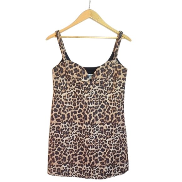Anthropologie Dhruv‎ Kapoor Leopard Mini Dress l Size Small - Picture 4 of 7